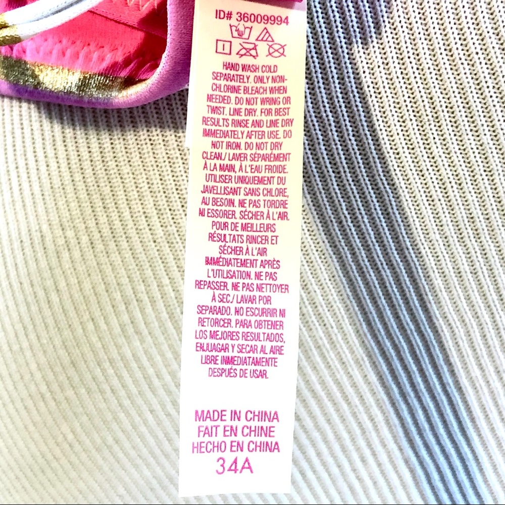 EUC VS Soiree Foil Stripe High Tie Bikini - Picture 9 of 12